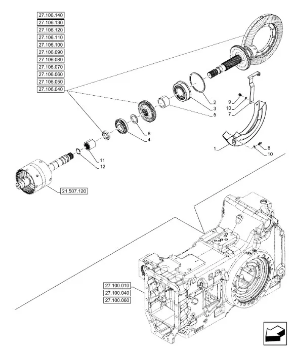 5178415 - Шайба 3,25мм толщ. подш. хвостовика моста задн. TMT7/MXMPm., T6090
