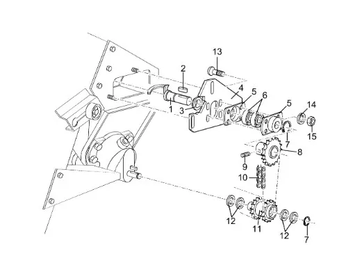 423659 - Звездочка шнека нижн. элев. колос. ТС5
