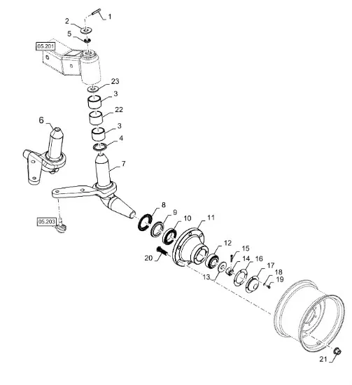 87373137 - Кулак лев. заднего моста CS, CSX , CX6